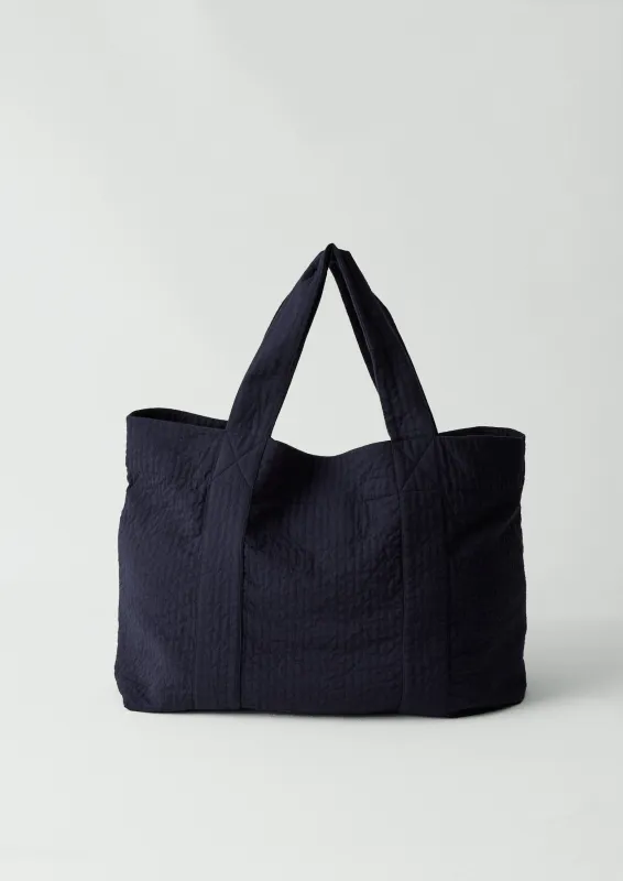 Quilted Cotton Lounge Bag | Indigo Blue sold by TOAST