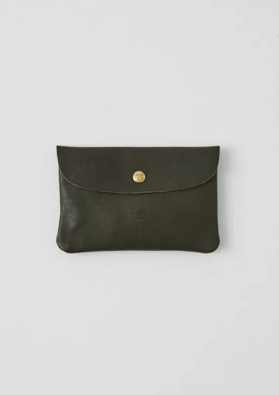 Il Bisonte Leather Envelope Wallet | Olive sold by TOAST