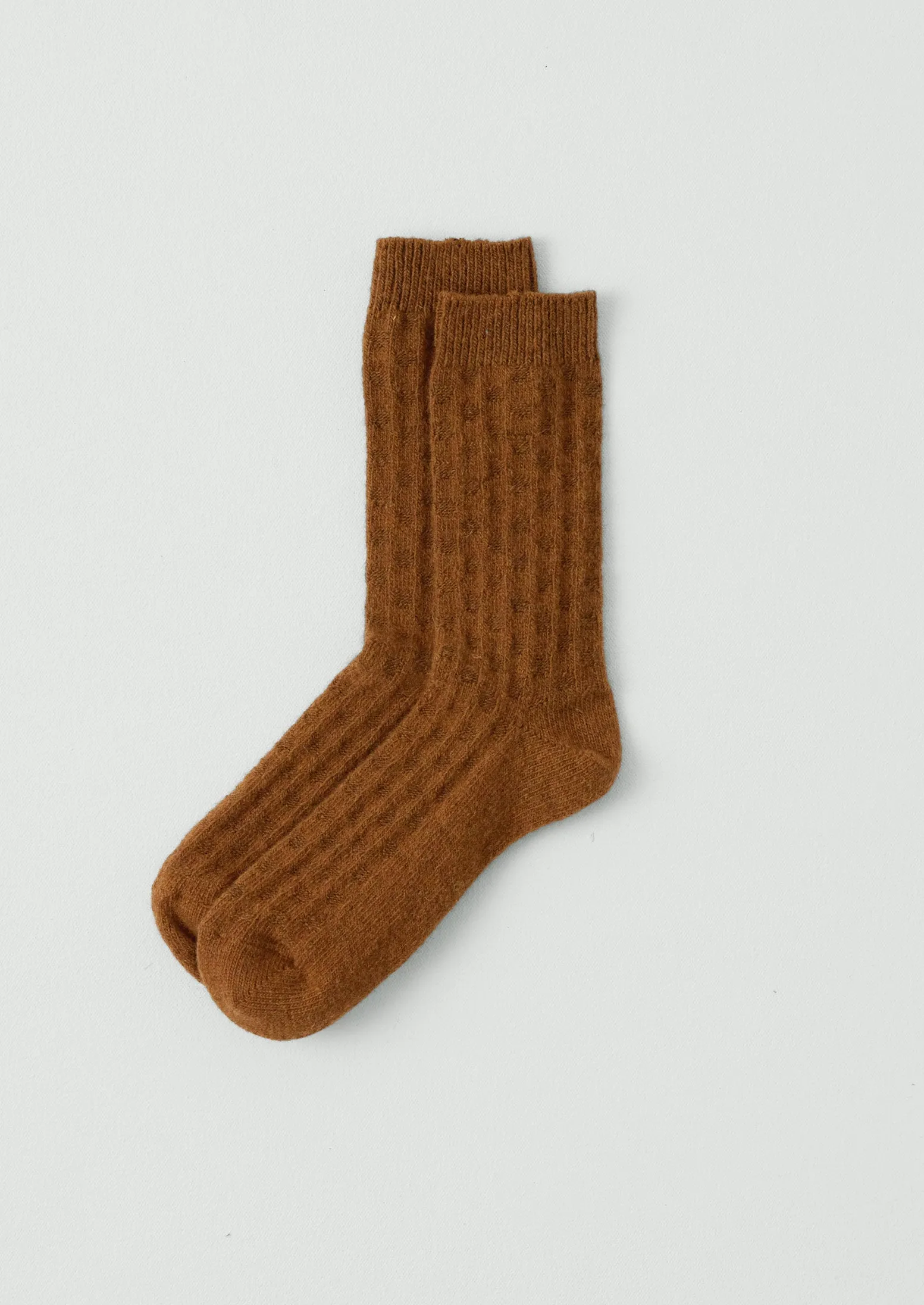 Wool Spot Socks | Toffee sold by TOAST
