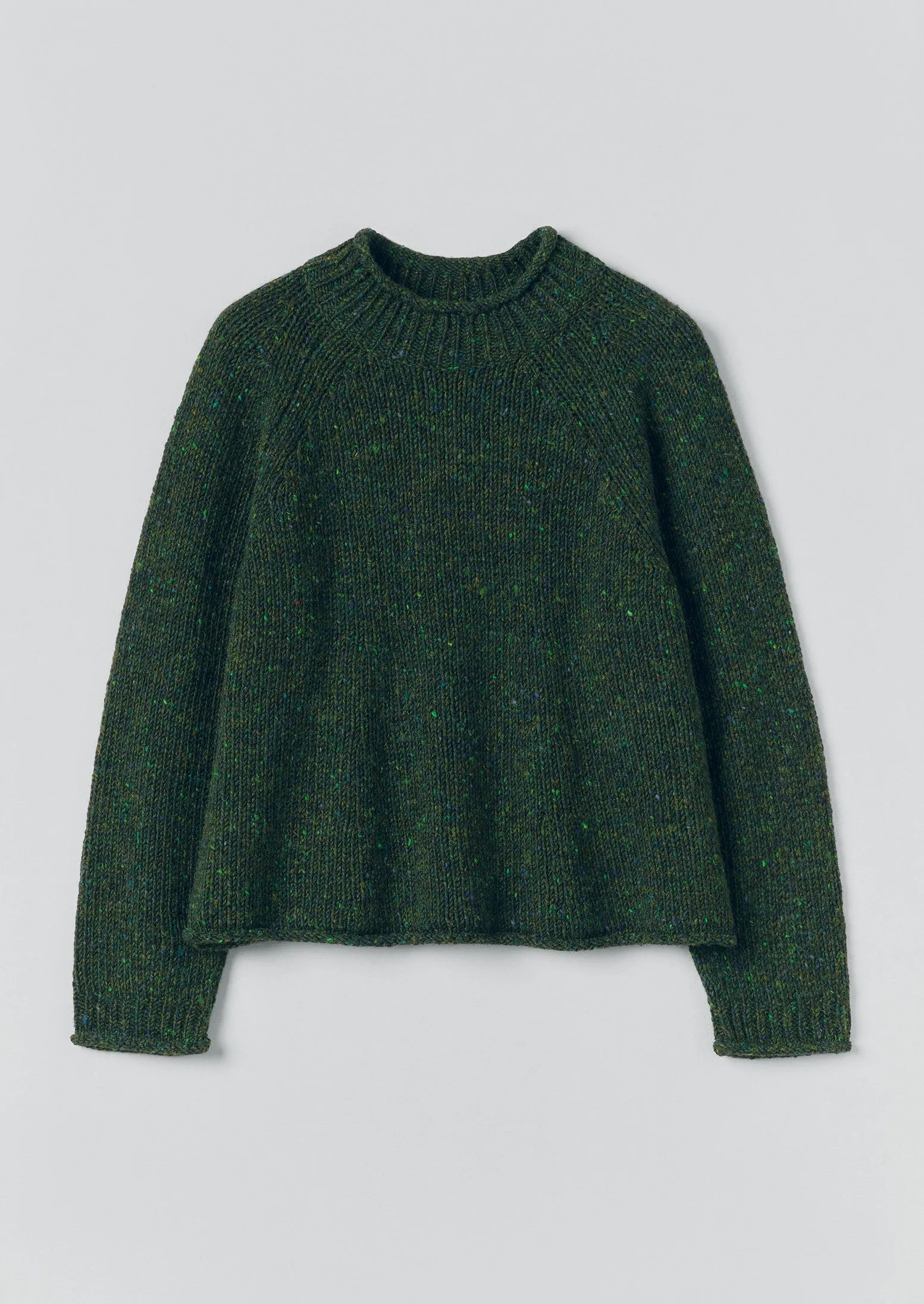 Orla Donegal Wool Sweater | Emerald sold by TOAST