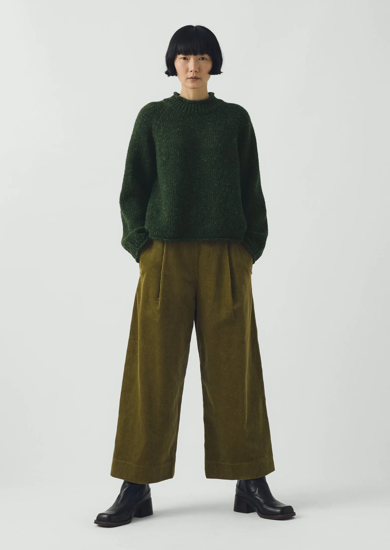 Orla Donegal Wool Sweater | Emerald sold by TOAST product image thumbnail 2