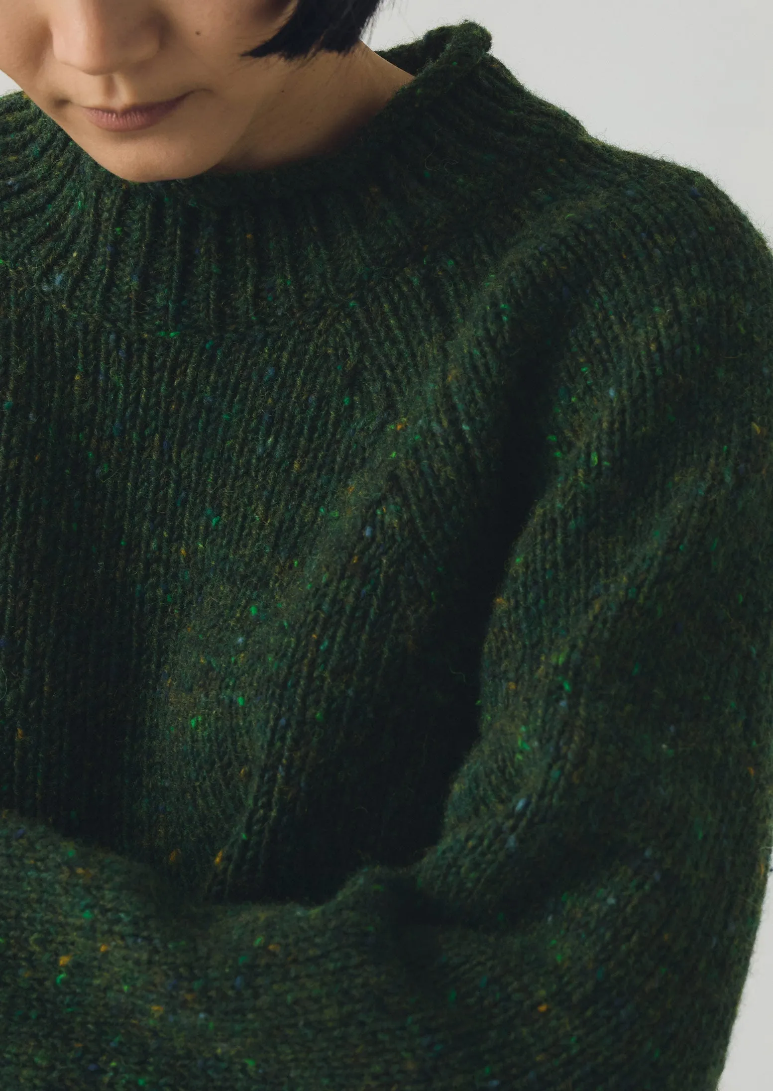 Orla Donegal Wool Sweater | Emerald sold by TOAST product image thumbnail 4