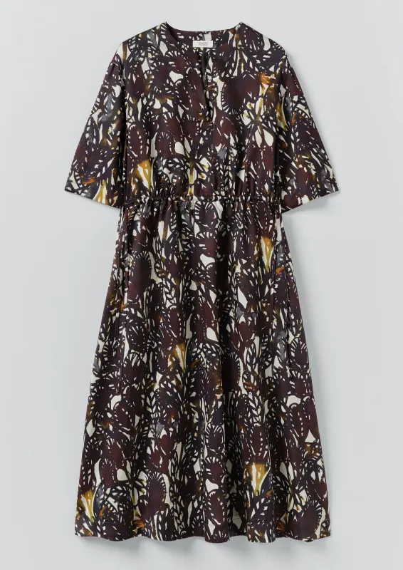 Dappled Leaves Print Dress | Chestnut sold by TOAST