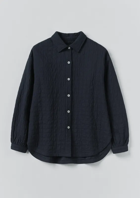 Quilted Cotton Shirt | Indigo Blue sold by TOAST