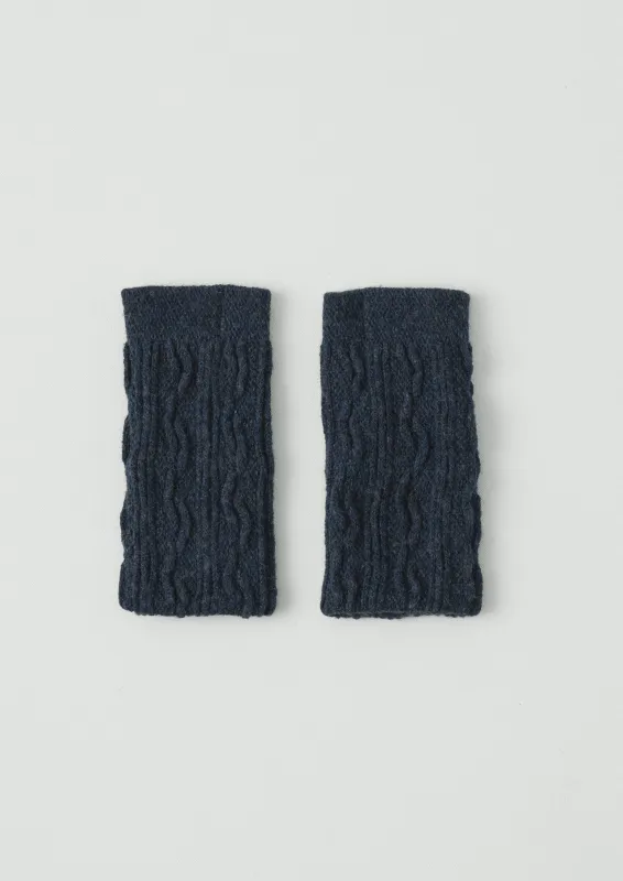 Nishiguchi Kutsushita Wool Hand Warmers | Deep Blue sold by TOAST