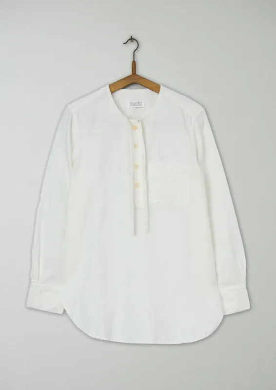 Reworn Cotton Linen Shirt Size 12 (696) | Off White sold by TOAST