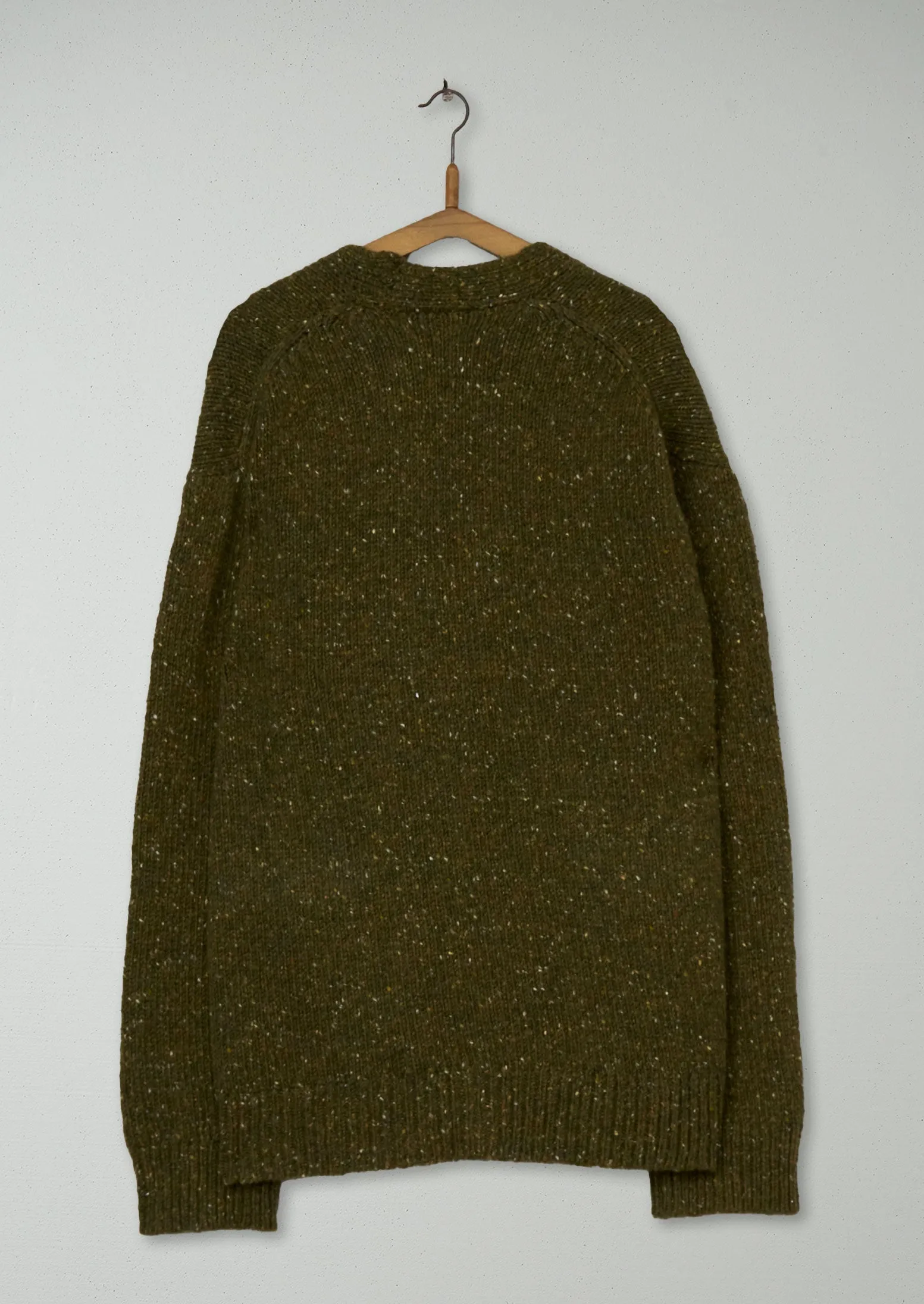 Reworn Donegal Wool Cardigan Size M (015) | Olive sold by TOAST product image thumbnail 2