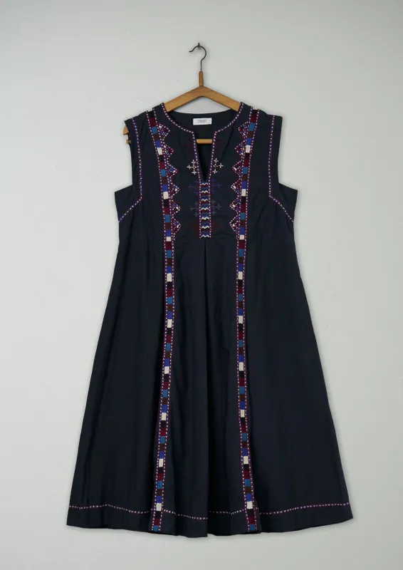 Reworn Embroidered Tunic Dress Size 12 (1267) | Multi sold by TOAST