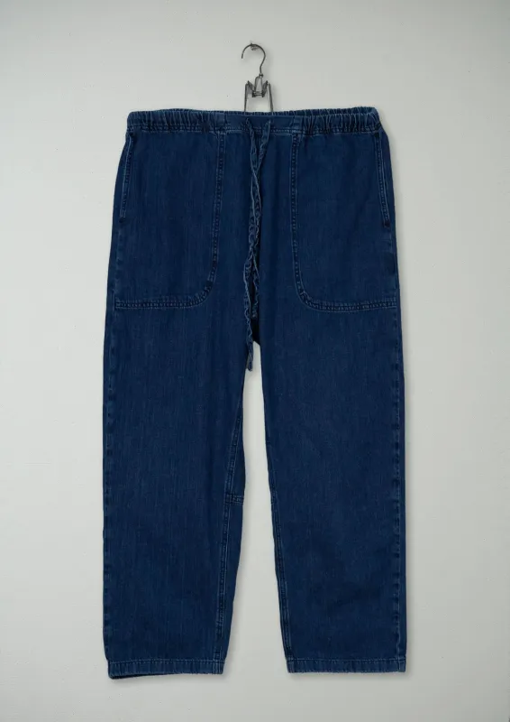Reworn Suki Panelled Denim Trousers Size L (715) | Indigo made by TOAST