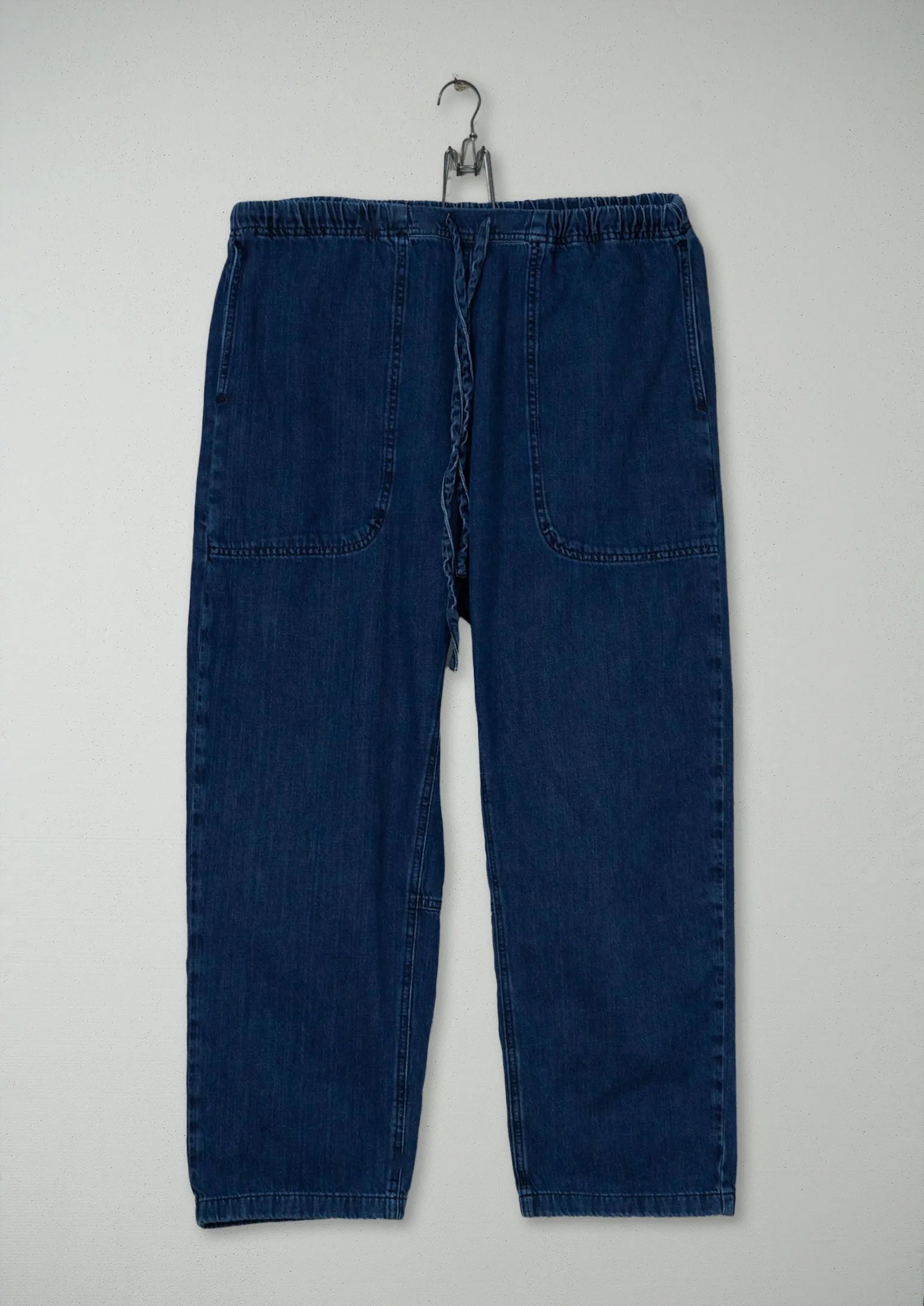 Reworn Suki Panelled Denim Trousers Size L (715) | Indigo sold by TOAST