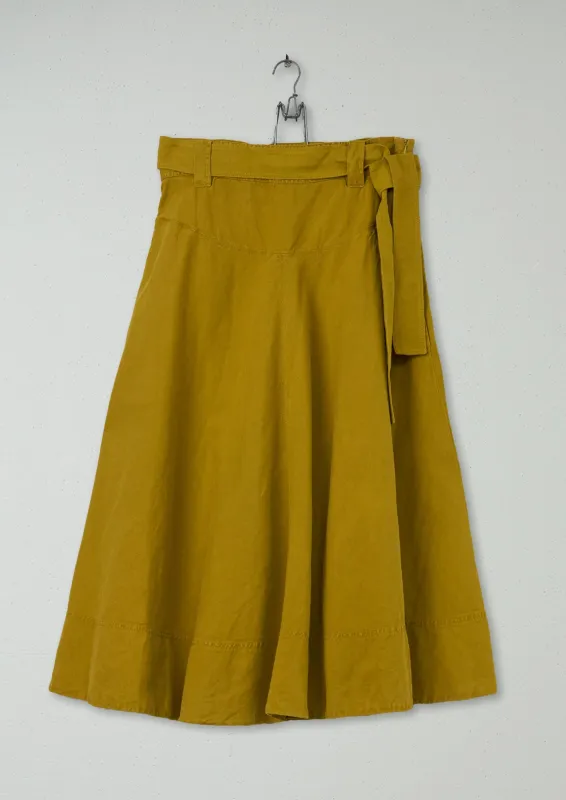 Reworn Cotton Linen Circle Skirt Size 8 (185) | Slate sold by TOAST