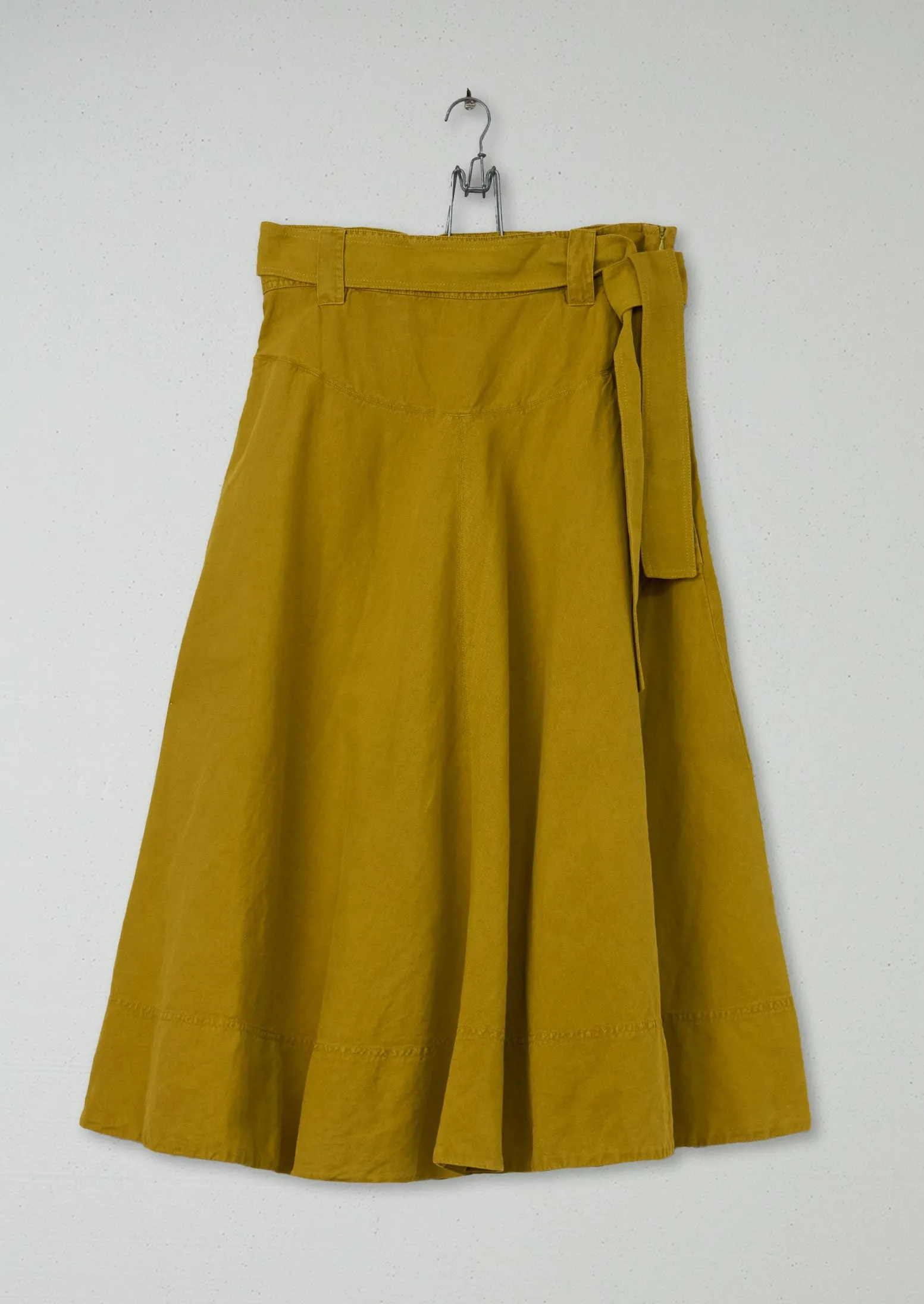 Reworn Cotton Linen Circle Skirt Size 8 (185) | Slate sold by TOAST