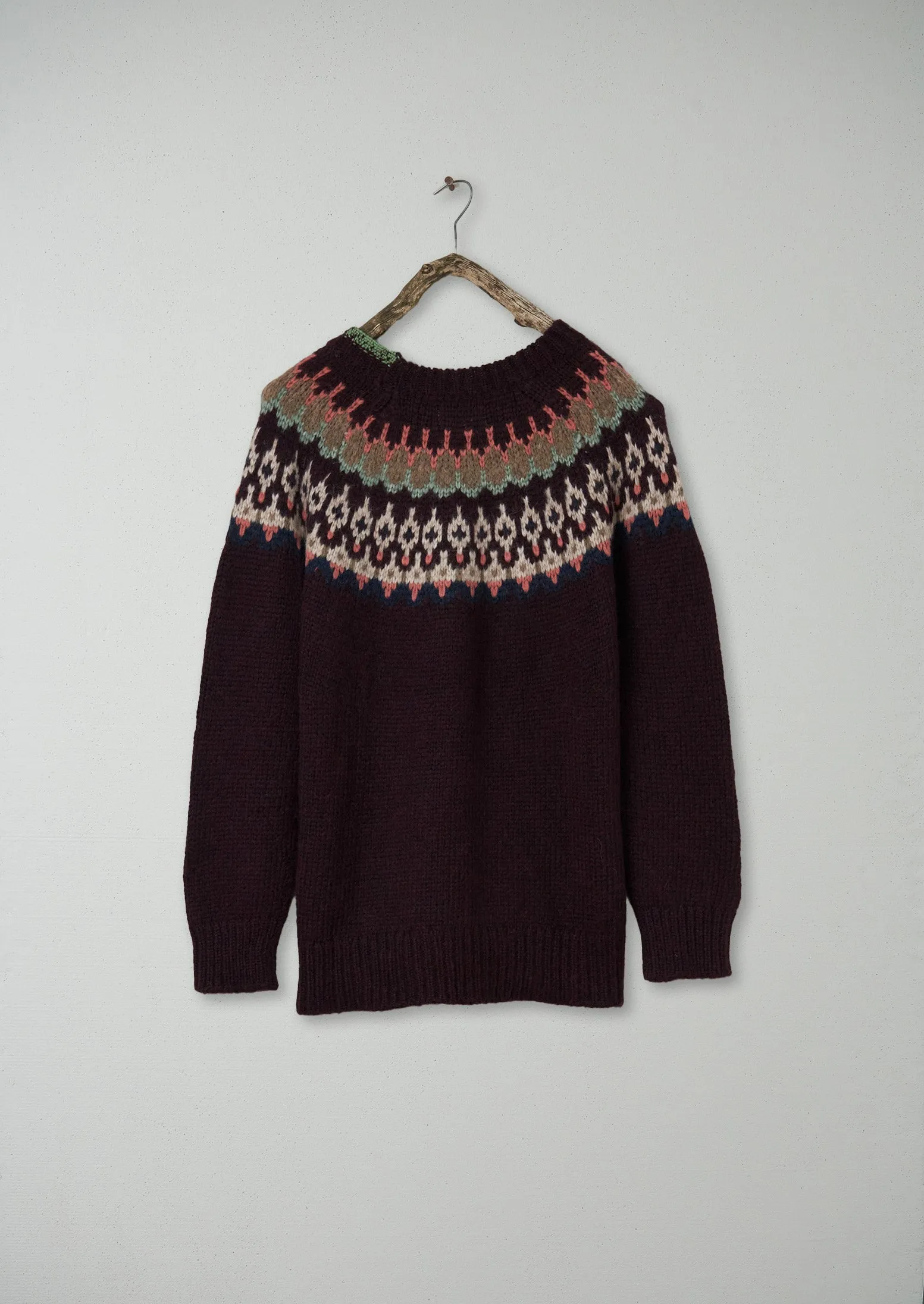 Renewed Lofty Jaquard Yoke Sweater Size M (133) | Plum Multi sold by TOAST product image thumbnail 2