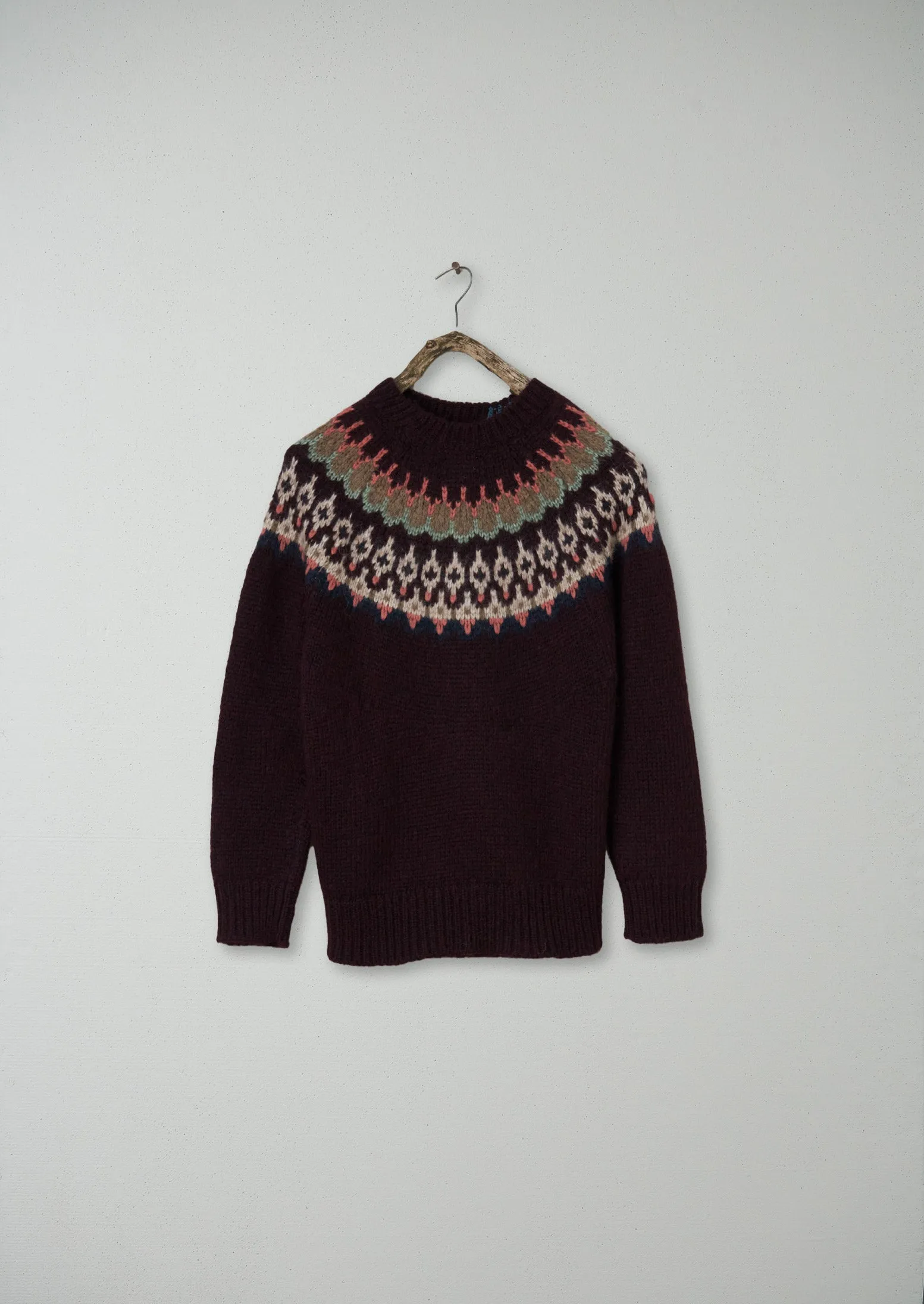 Renewed Lofty Jaquard Yoke Sweater Size S (130) | Plum Multi sold by TOAST product image thumbnail 2