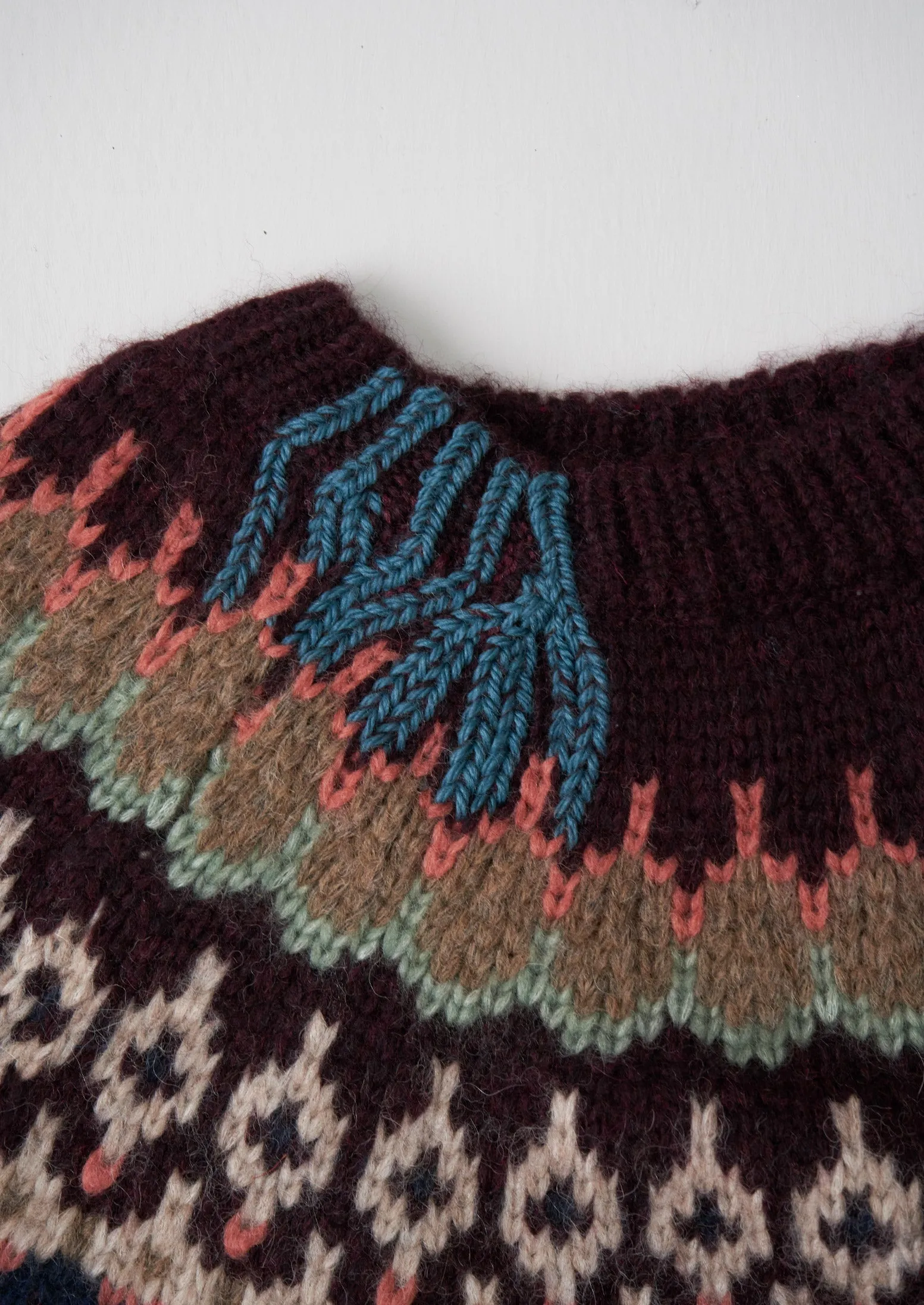 Renewed Lofty Jaquard Yoke Sweater Size S (130) | Plum Multi sold by TOAST product image thumbnail 3