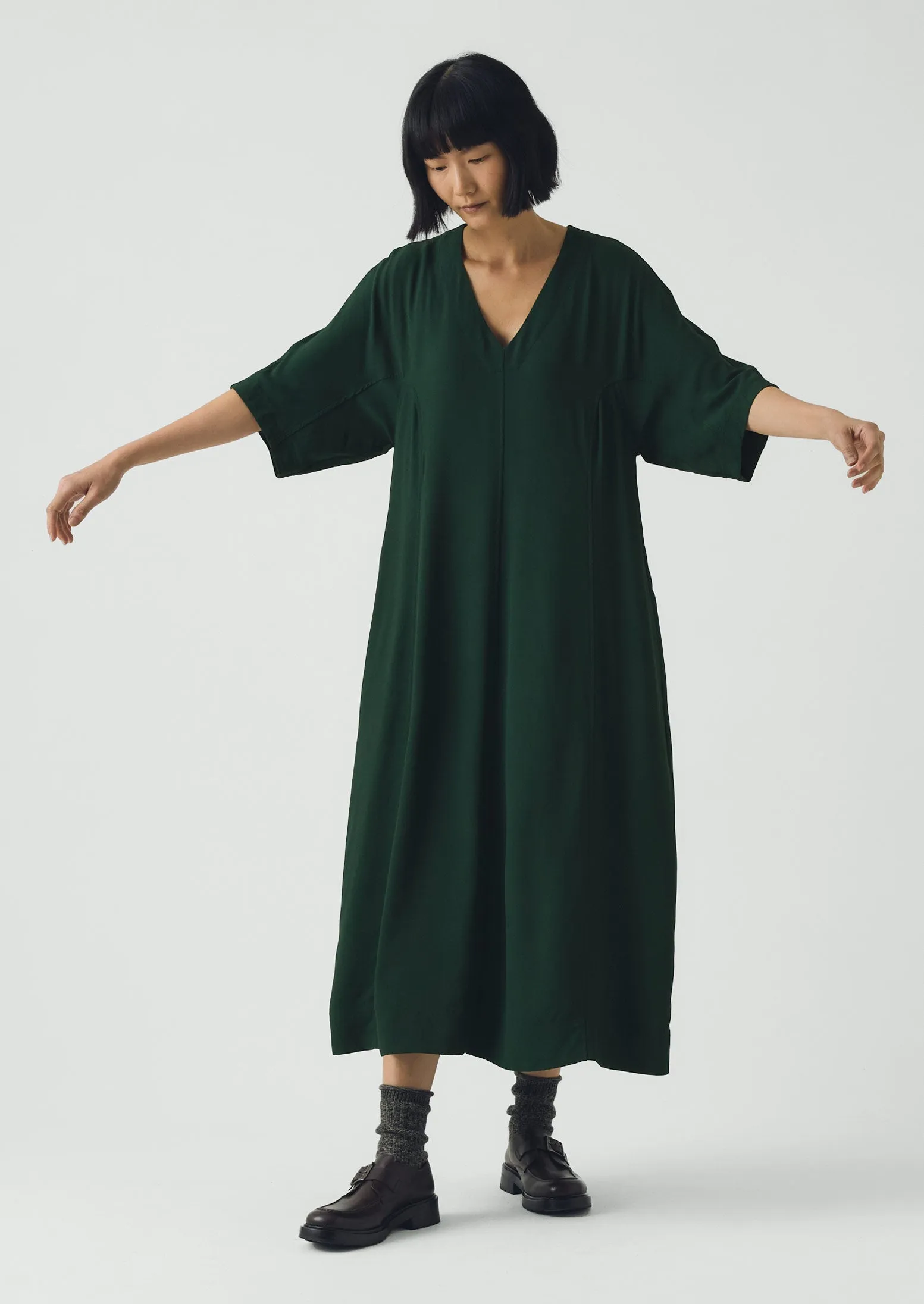 Satin Back Crepe Dress | Oil sold by TOAST product image thumbnail 2