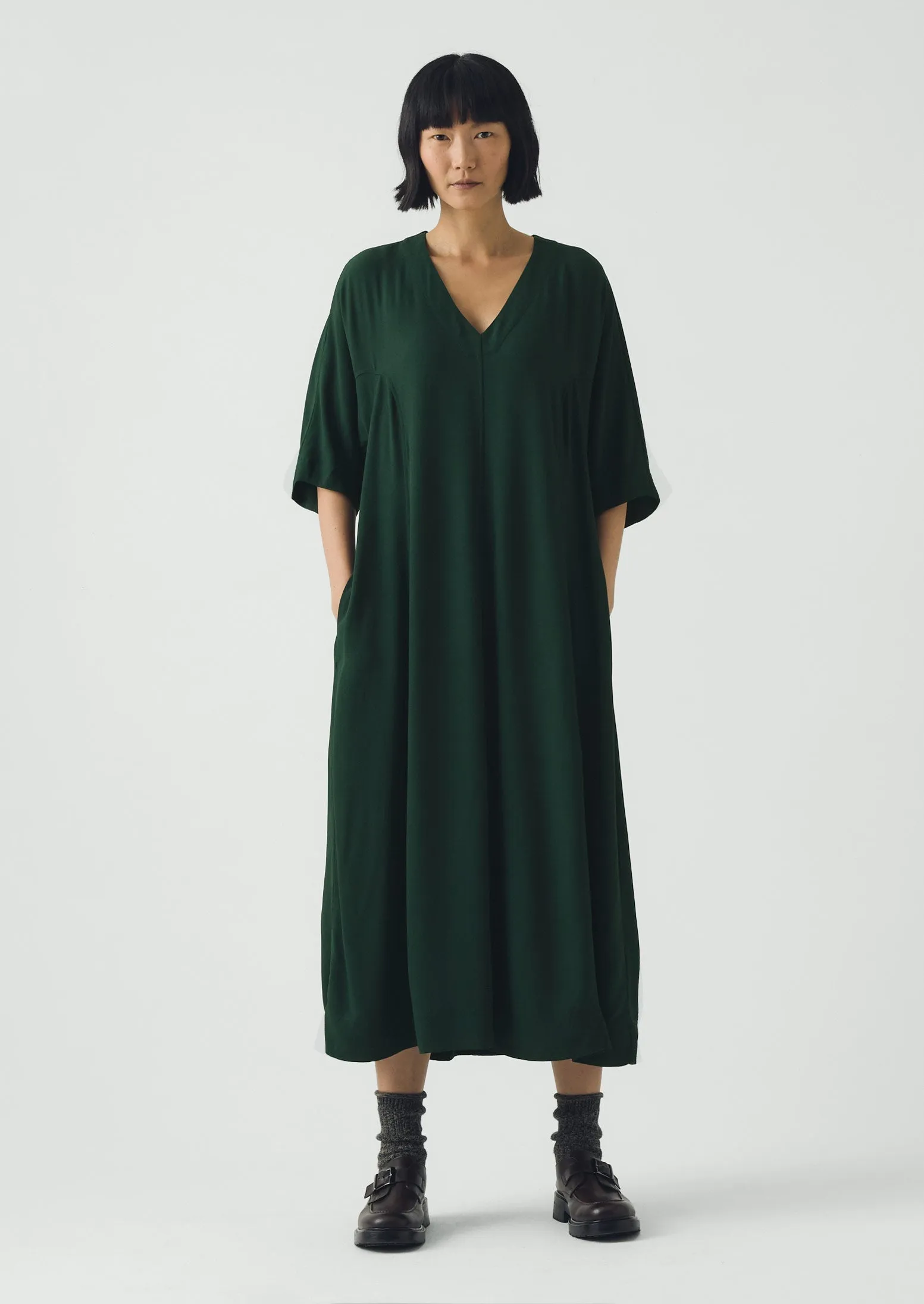 Satin Back Crepe Dress | Oil sold by TOAST product image thumbnail 3