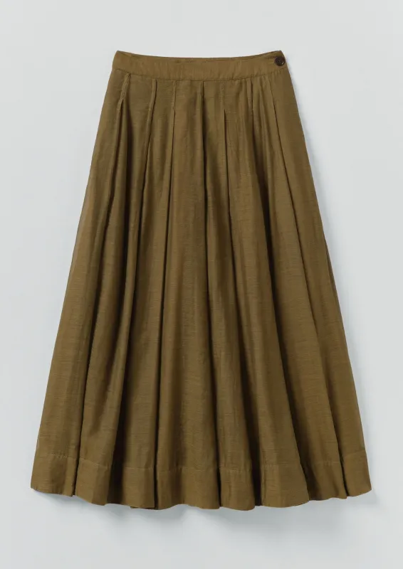 Cotton Silk Organza Skirt | Rich Olive sold by TOAST