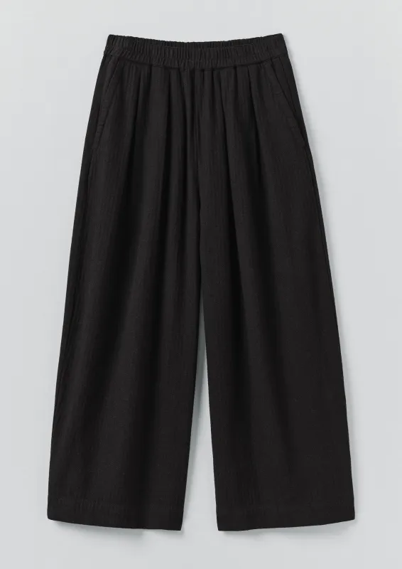 Brushed Linen Cotton Trousers | Slate sold by TOAST