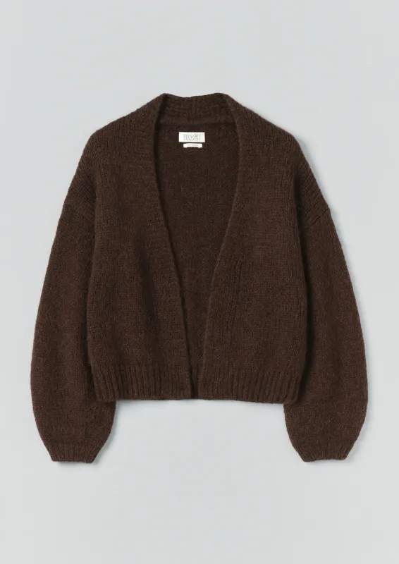 Lofty Alpaca Blend Cardigan | Chestnut sold by TOAST