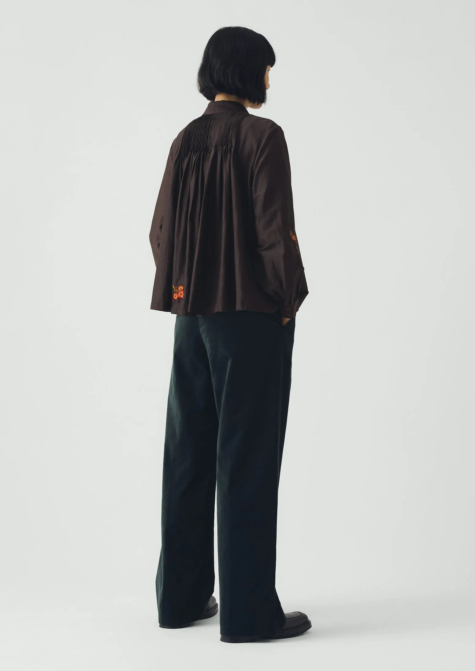 Cotton Velvet Straight Trousers | Oil sold by TOAST product image thumbnail 4