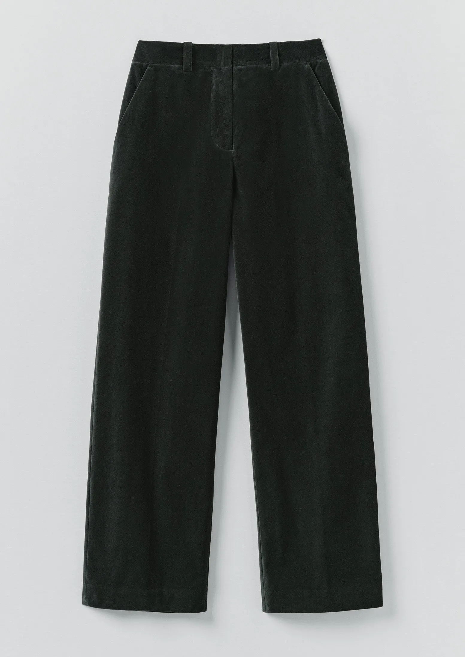 Cotton Velvet Straight Trousers | Oil sold by TOAST