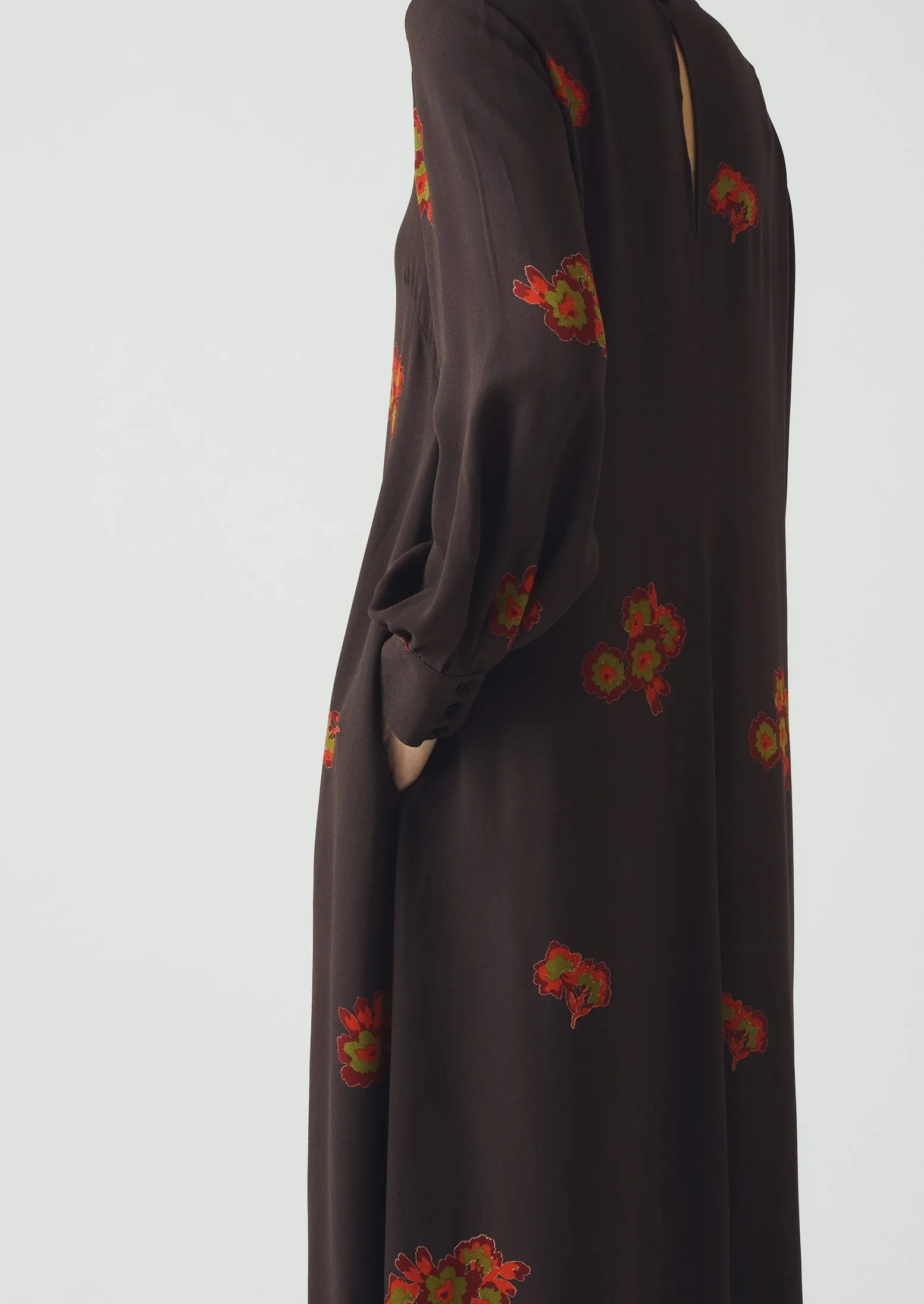 Vespertine Floral Print Column Dress | Slate sold by TOAST product image thumbnail 3