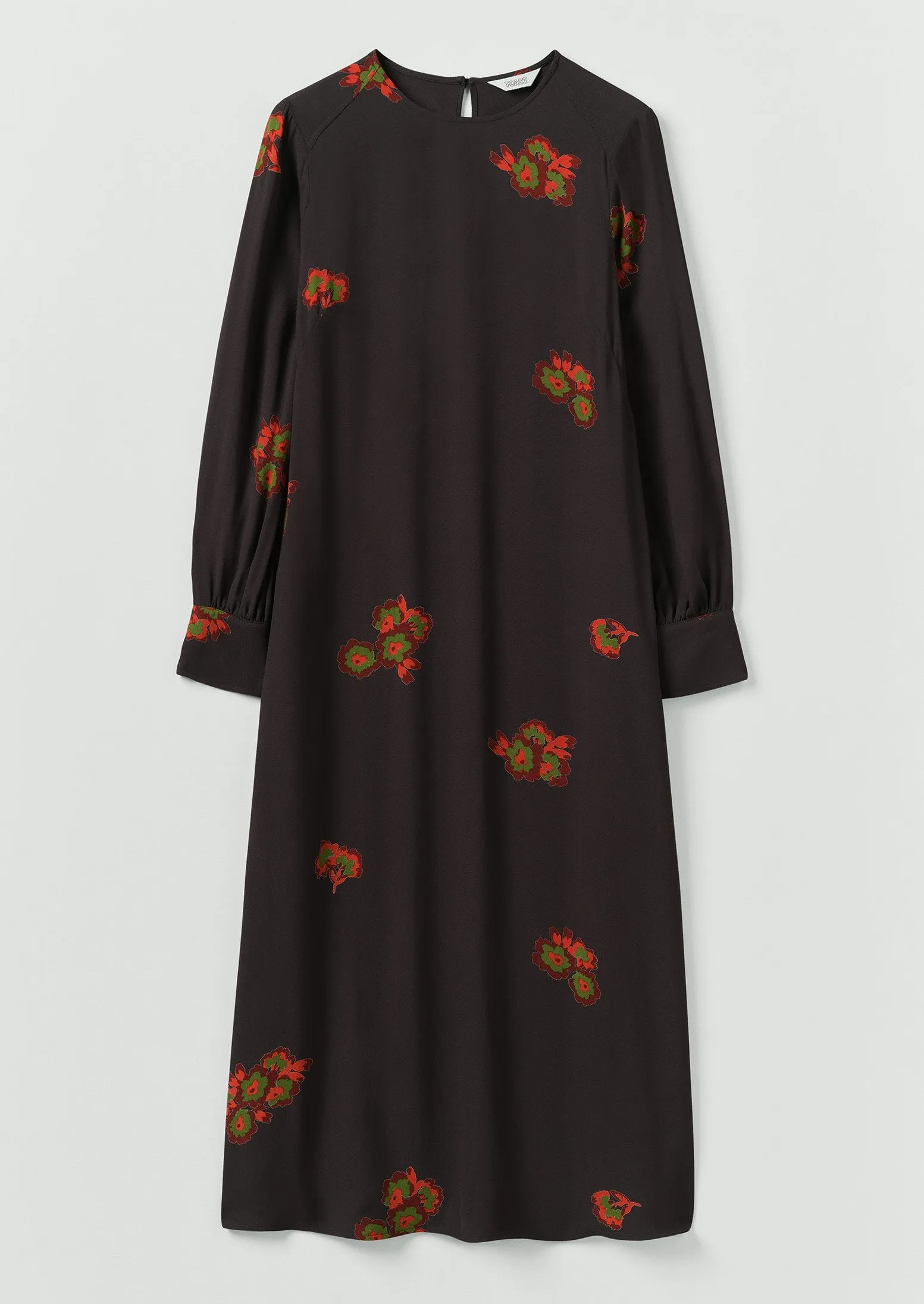 Vespertine Floral Print Column Dress | Slate sold by TOAST