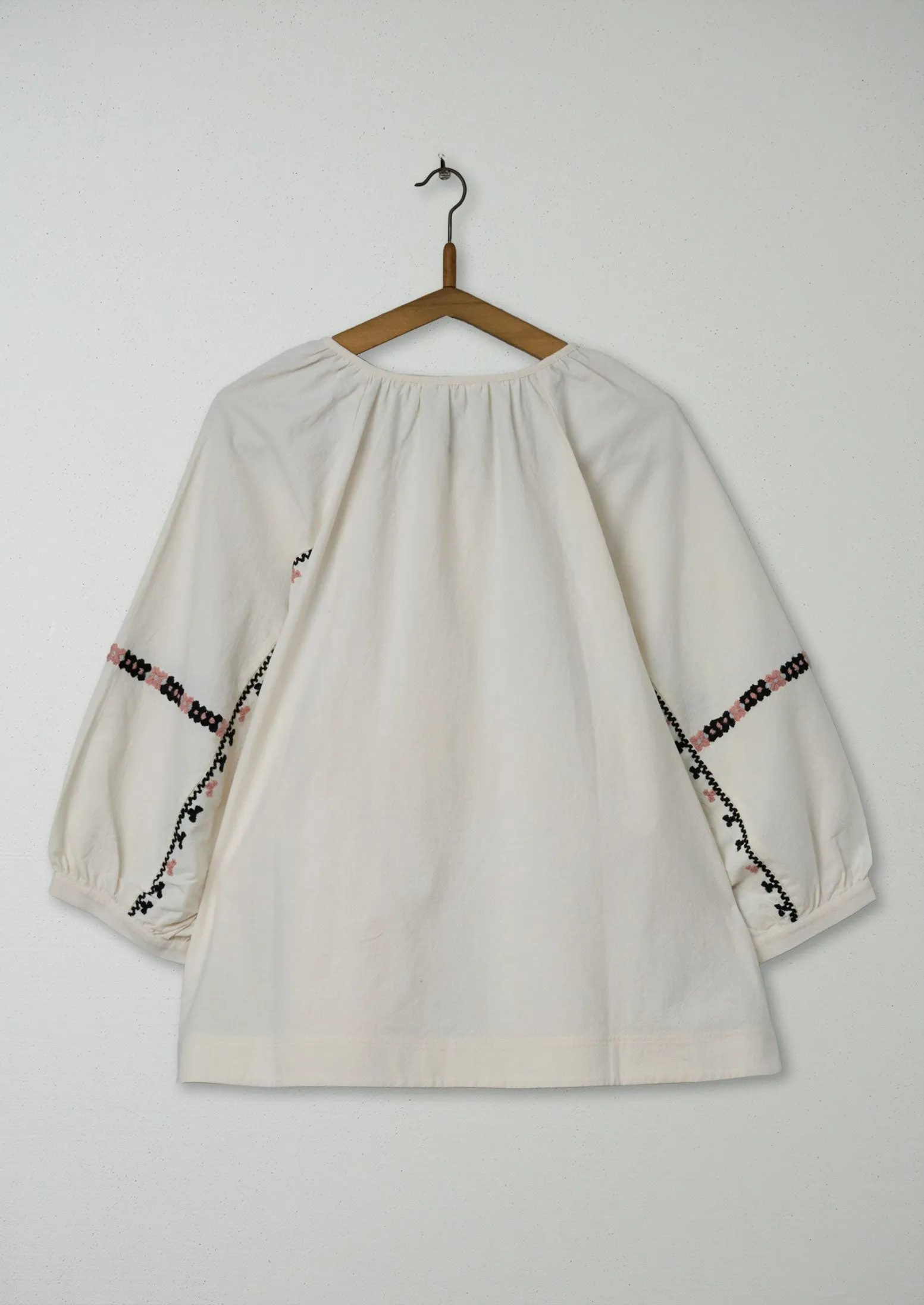Reworn Embroidered Top Size L (713) | Ecru sold by TOAST product image thumbnail 2