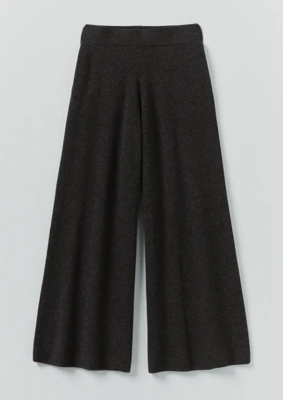 Wool Cashmere Knitted Trousers | Charcoal sold by TOAST