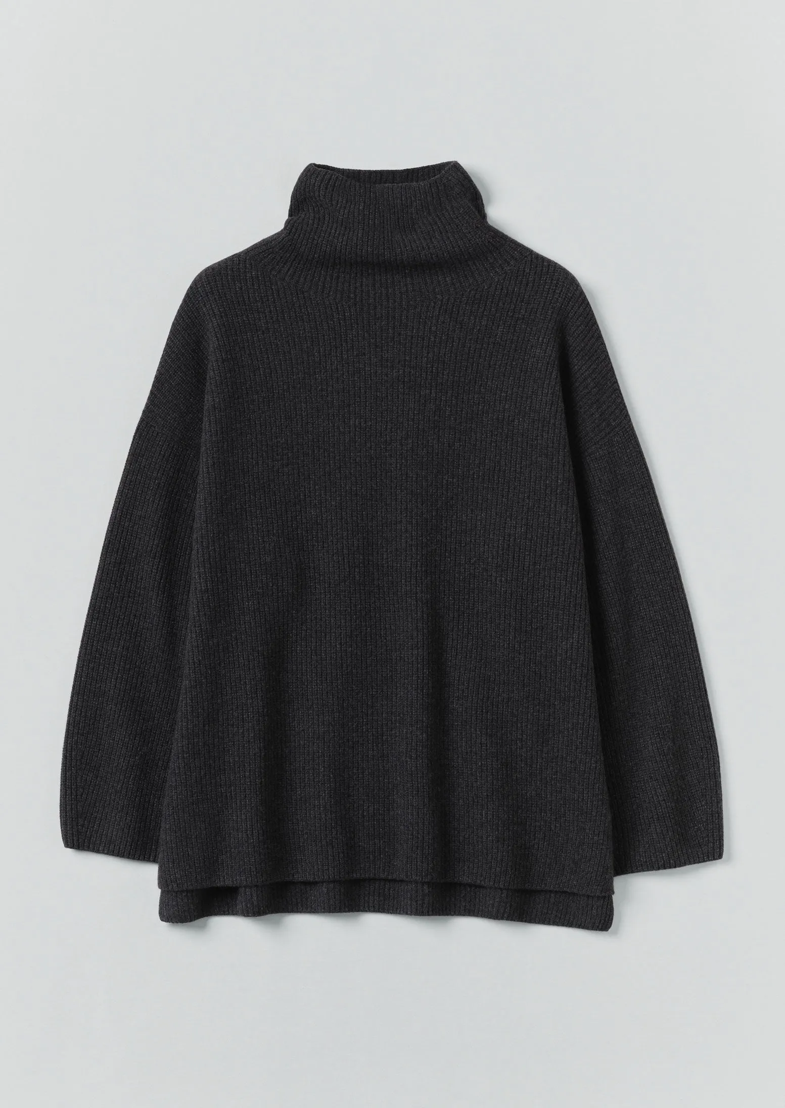 Wool Cashmere Oversized Ribbed Sweater | Charcoal sold by TOAST