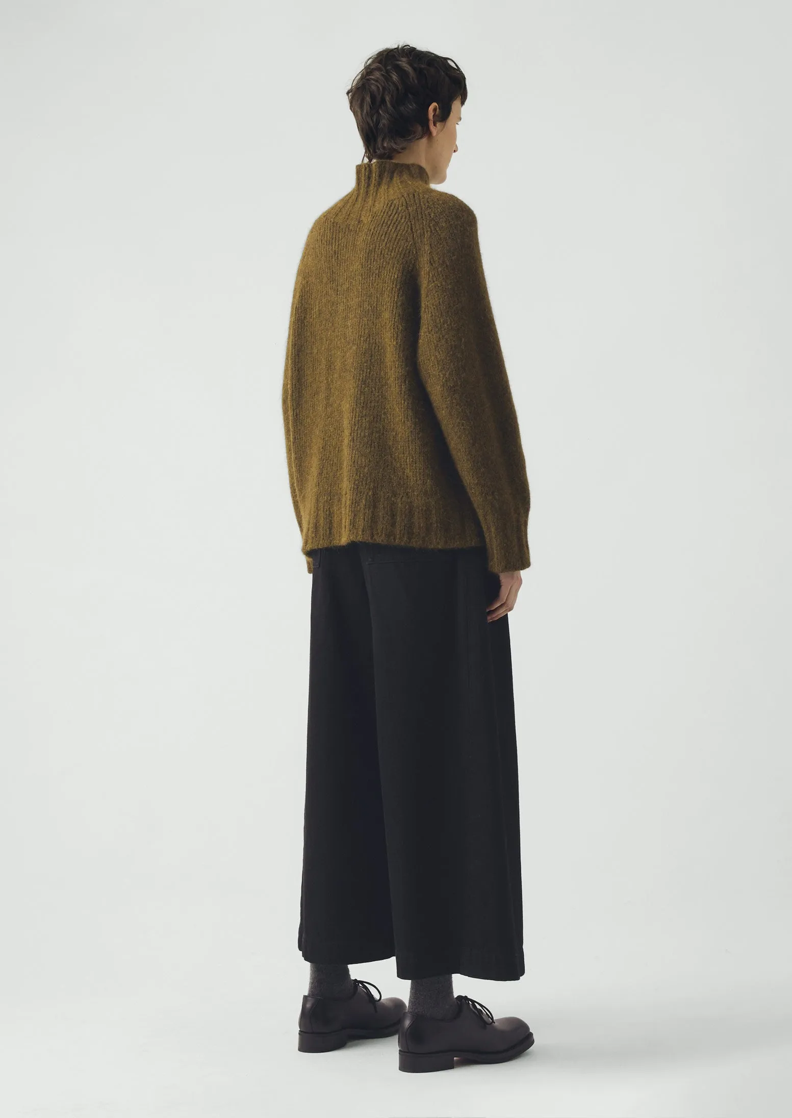 Lofty Alpaca High Neck Sweater | Olive sold by TOAST product image thumbnail 5