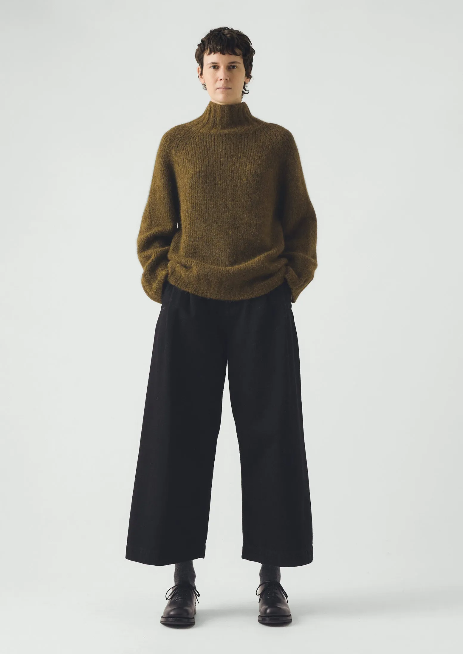 Lofty Alpaca High Neck Sweater | Olive sold by TOAST product image thumbnail 2