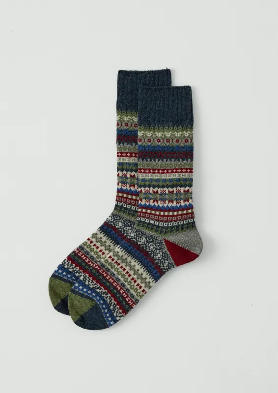 Chup Wool Blend Socks | Blue Multi sold by TOAST