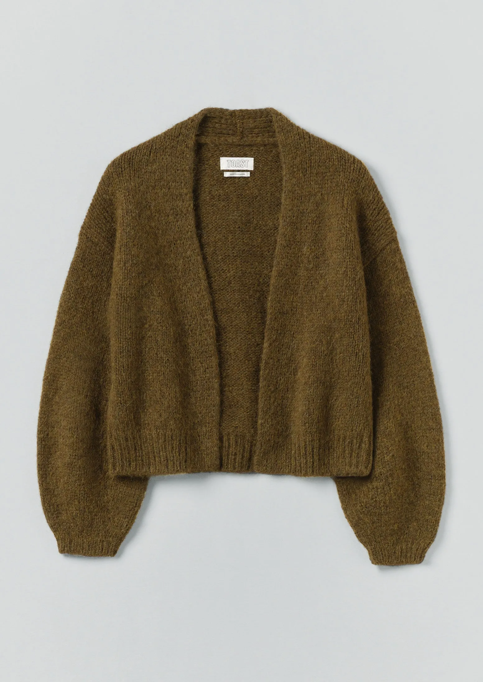 Lofty Alpaca Blend Cardigan | Olive Melange sold by TOAST
