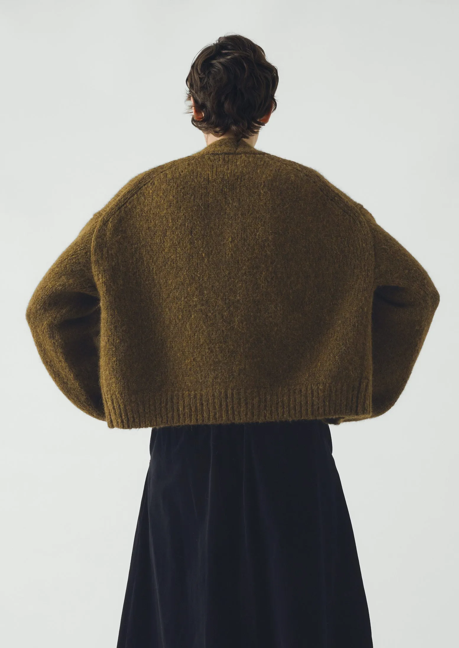 Lofty Alpaca Blend Cardigan | Olive Melange sold by TOAST product image thumbnail 5