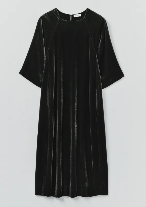 Cocoon Silk Velvet Dress | Jackdaw sold by TOAST