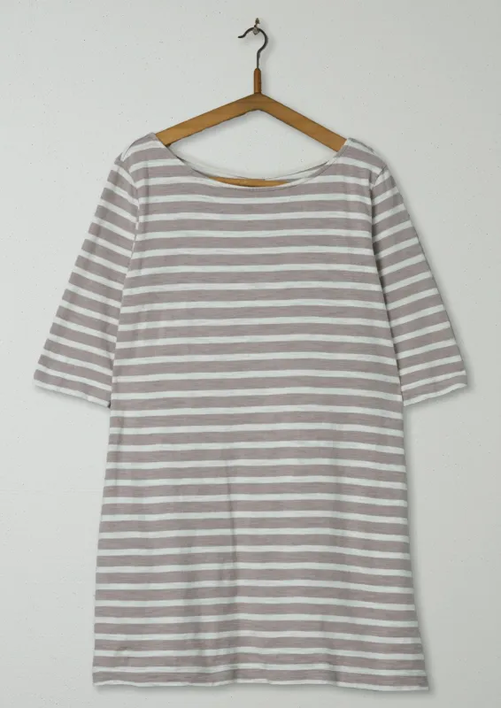 Reworn Breton Tunic Dress Size 10 (088) | Multi sold by TOAST