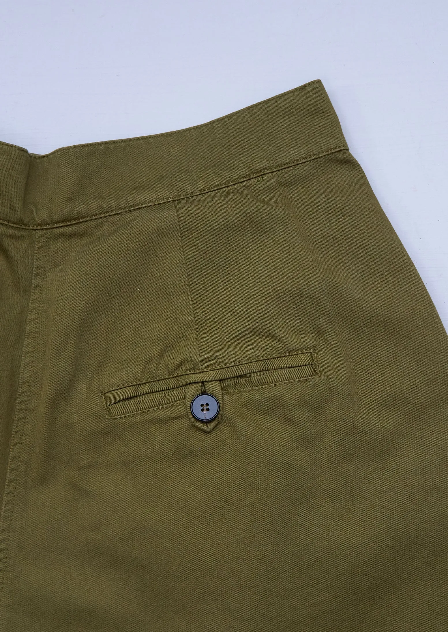 Reworn Sateen Culottes Size 6 (881) | Olive sold by TOAST product image thumbnail 2