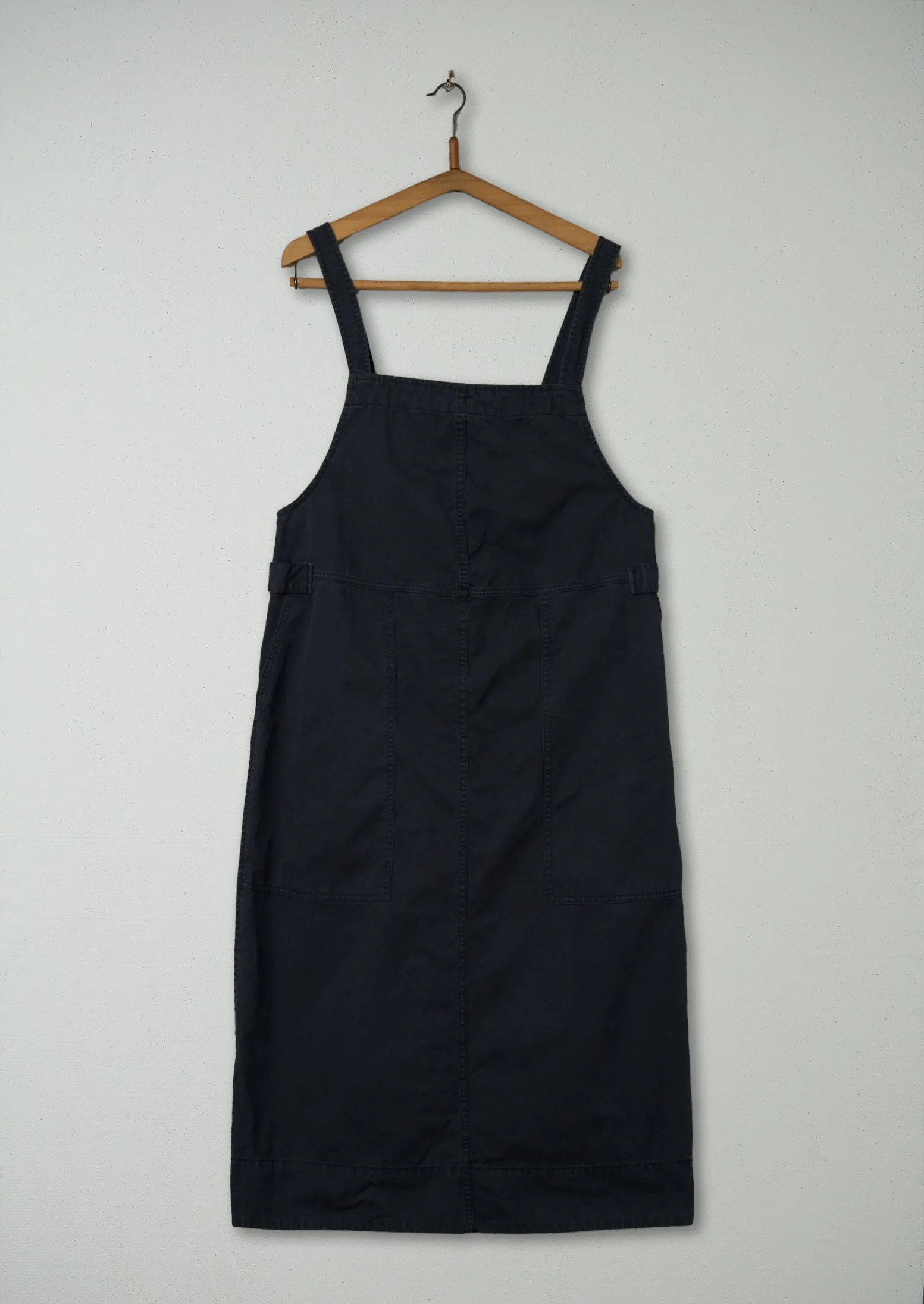 Reworn Twill Pinafore Dress Size 6 (1287) | Slate sold by TOAST product image thumbnail 2