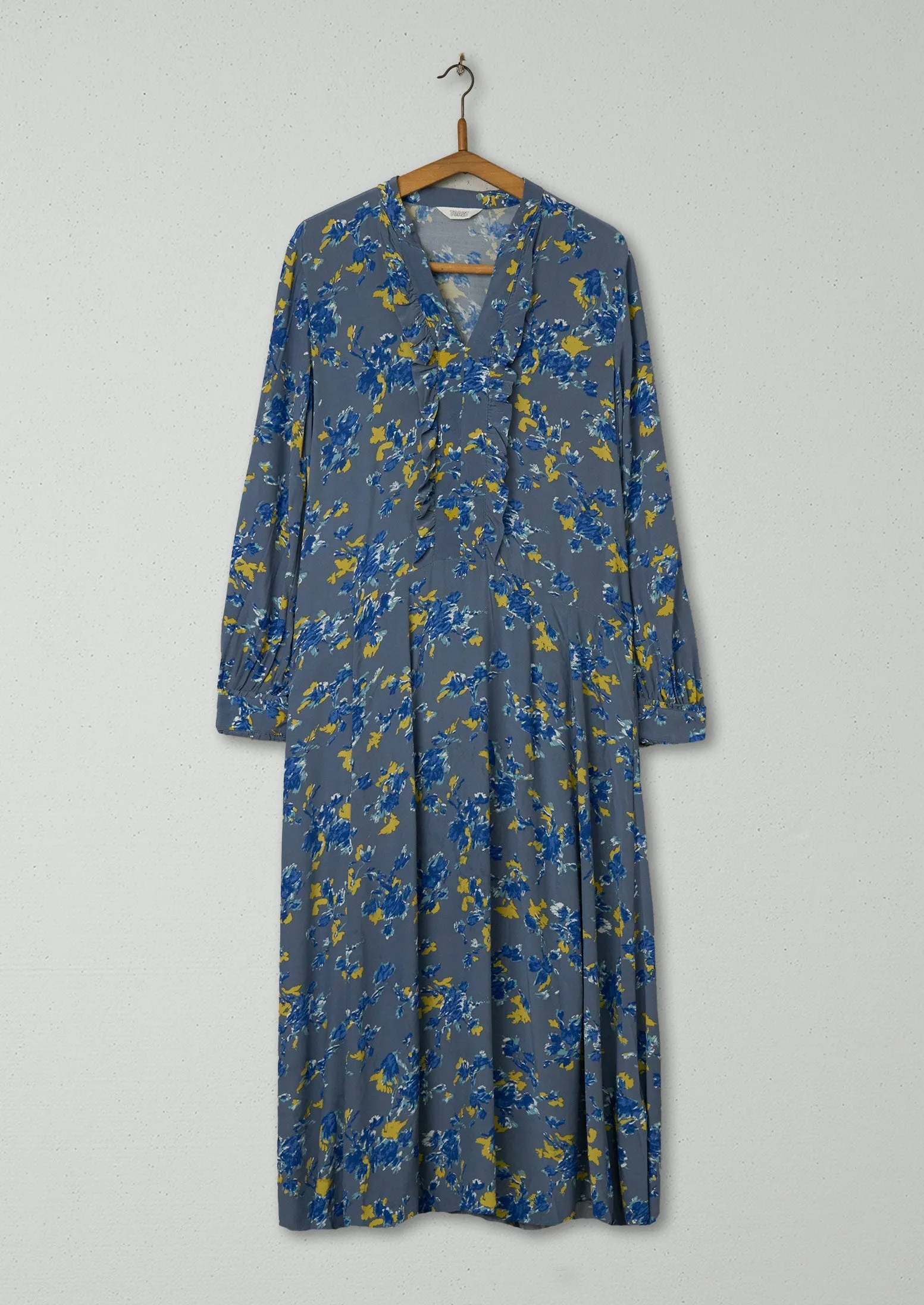 Reworn Floral Tiered Smock Dress Size 16 (1319) | Multi sold by TOAST