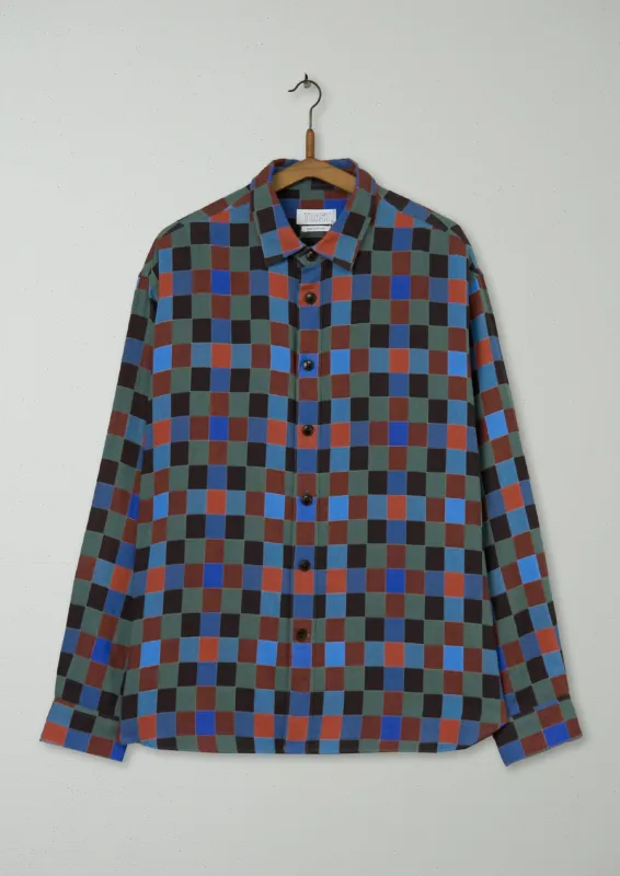 Reworn Check Cotton Shirt Size M (022) | Multi made by TOAST