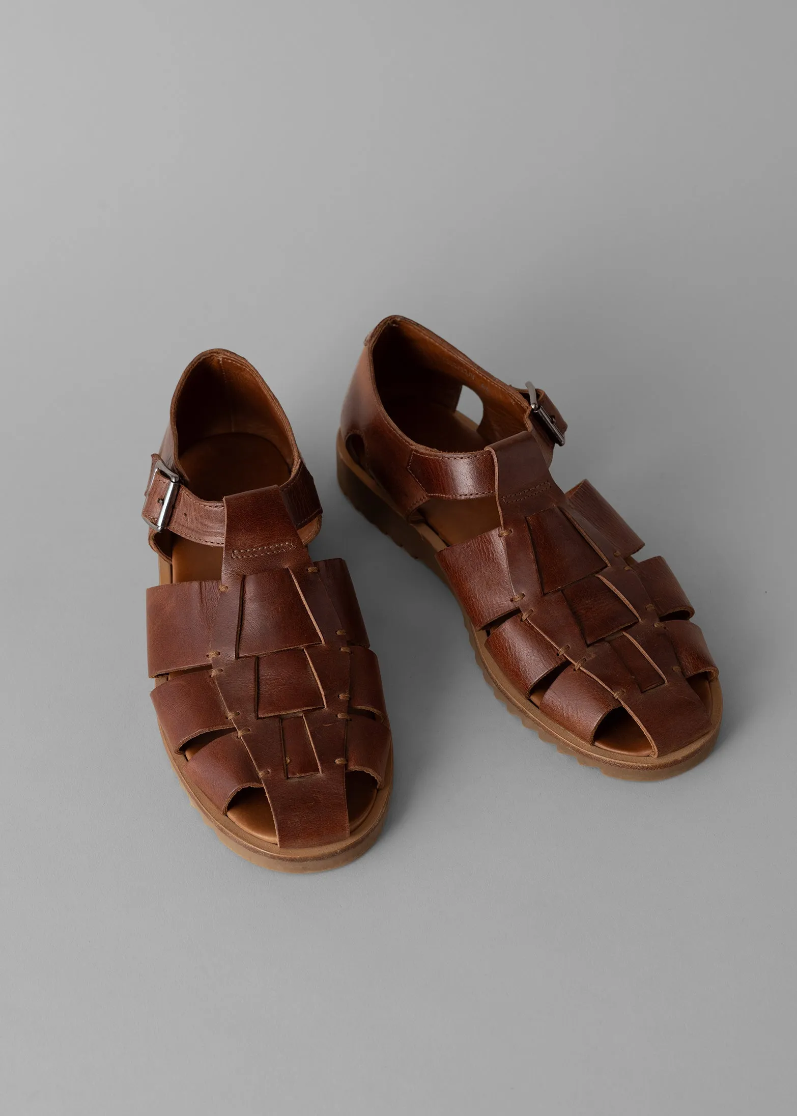 Paraboot Pacific Leather Sandals | Marron Brown sold by TOAST