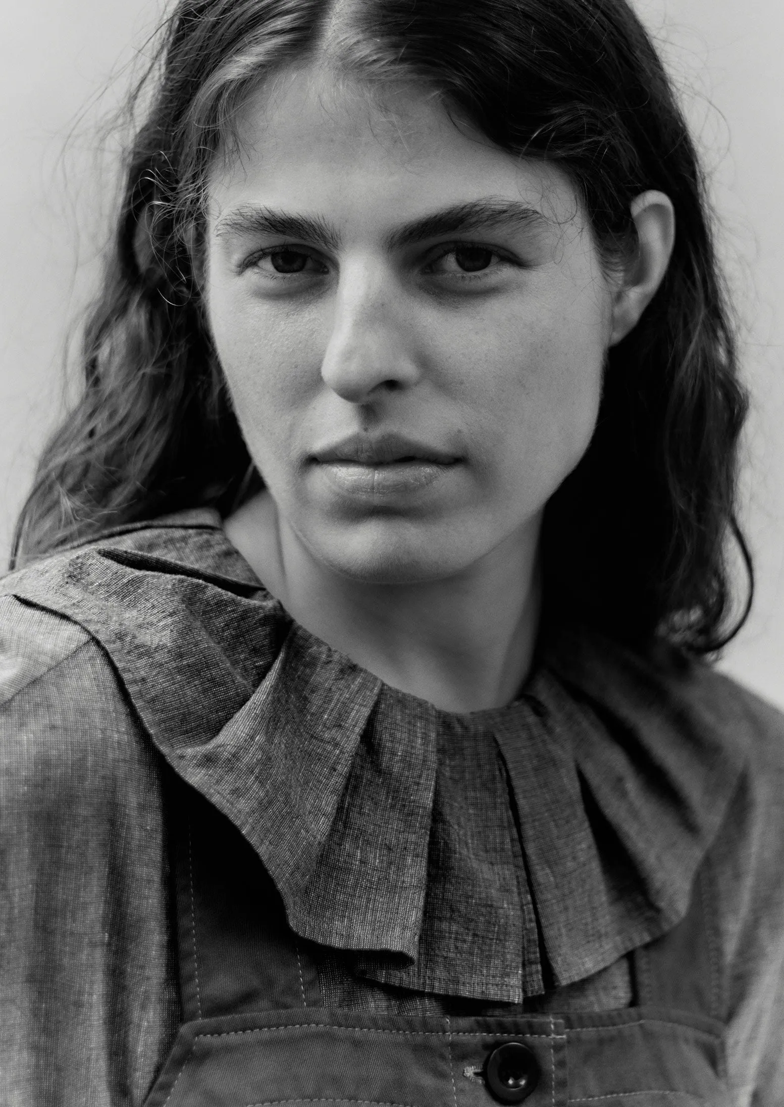 Pleat Collar Slubby Chambray Shirt | Chambray Blue sold by TOAST product image thumbnail 2