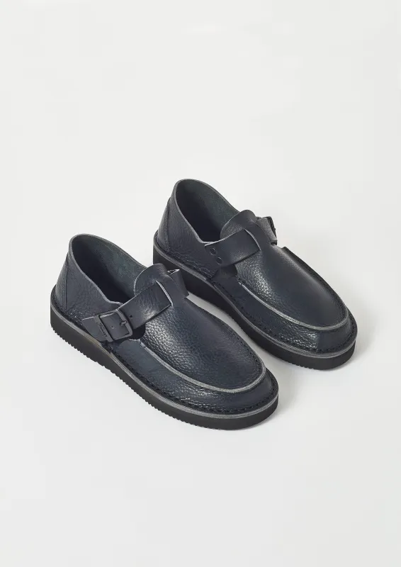 Fracap Leather Ankle Shoes | Ink sold by TOAST