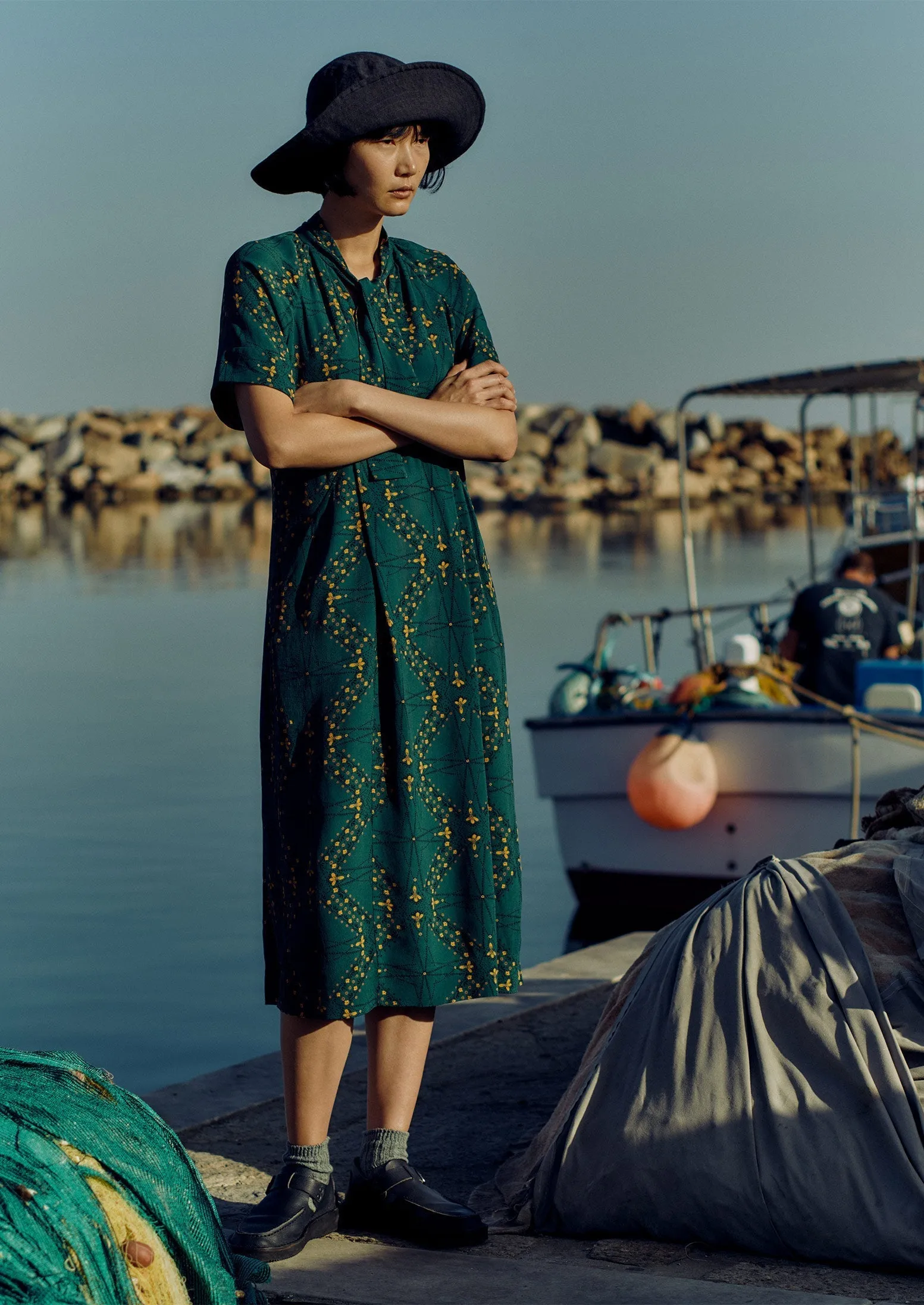 Fracap Leather Ankle Shoes | Ink sold by TOAST product image thumbnail 2