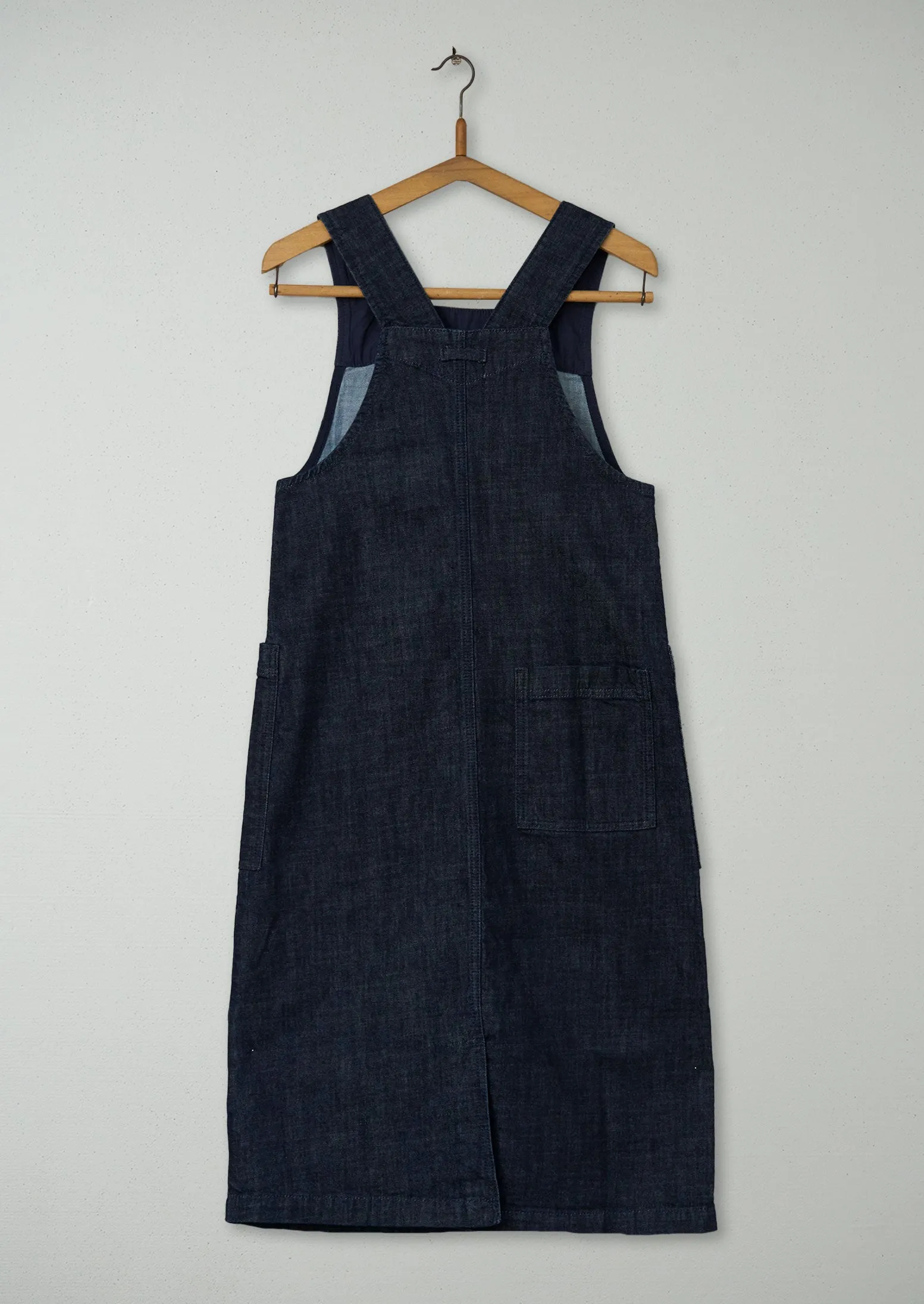 Reworn Denim Pinafore Dress Size 8 (1306) | Indigo sold by TOAST product image thumbnail 2