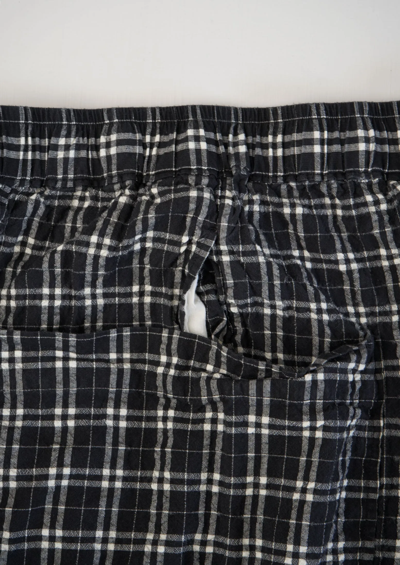 Reworn Check Cotton Pull On Trousers Size M (908) | Multi sold by TOAST product image thumbnail 2