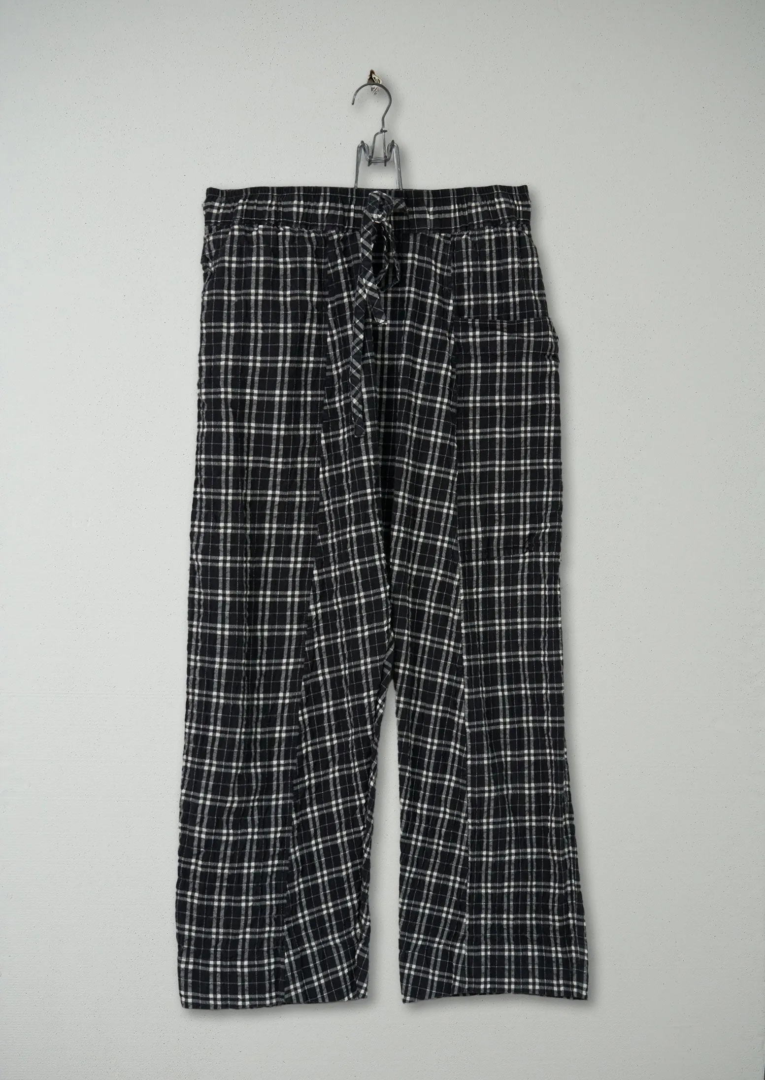 Reworn Check Cotton Pull On Trousers Size M (908) | Multi sold by TOAST