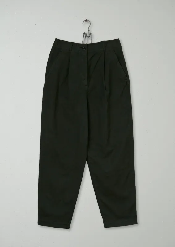 Reworn Cotton Canvas Trousers Size 8 (900) | Ash Green sold by TOAST